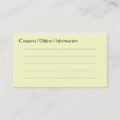 Visitekaartje van Garnenambachten Kortingskaartje (Achterkant)