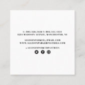 Visitekaartje van gebak (Achterkant)