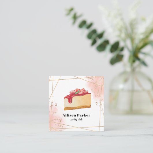 Visitekaartje van gebak (Staand voorkant)