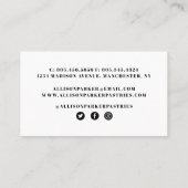 Visitekaartje van gebak (Achterkant)