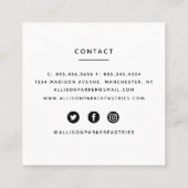 Visitekaartje van gebak (Achterkant)