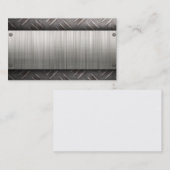 visitekaartje van geborsteld aluminium diamant (Voorkant / Achterkant)