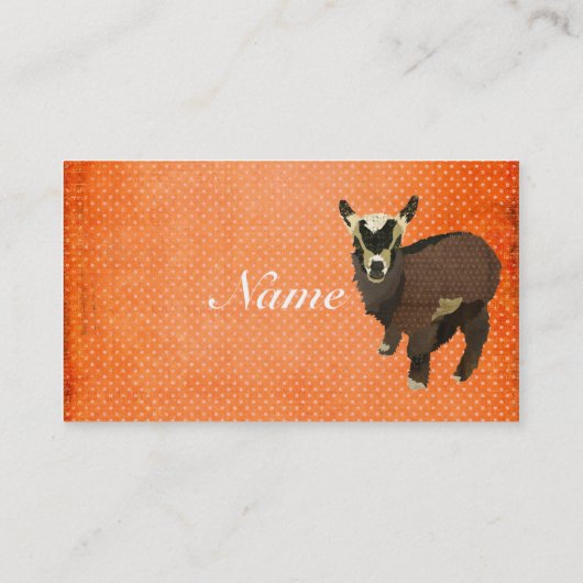 Visitekaartje van geitenpokadot/Labels (Achterkant)