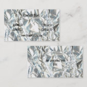 Visitekaartje van gekreukeld vlies (Voorkant / Achterkant)