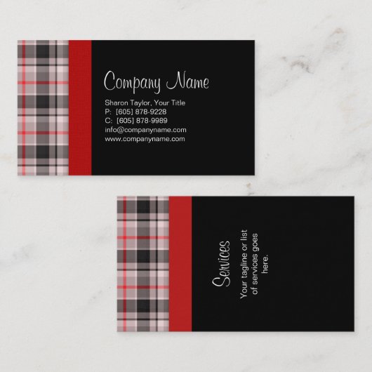 Visitekaartje van geplakt weefsel grijs (Voorkant / Achterkant)