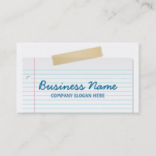 Visitekaartje van gevoerd papier