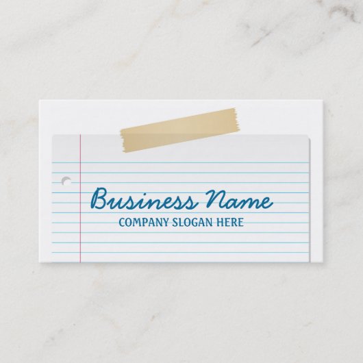 Visitekaartje van gevoerd papier (Voorkant)