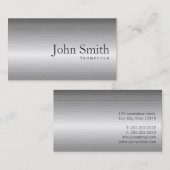 Visitekaartje van gewone staalmetaal (Voorkant / Achterkant)
