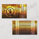 Visitekaartje van gouddej metaalgrunge (Voorkant / Achterkant)