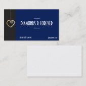 Visitekaartje van gouden en diamanthartige juwelen (Voorkant / Achterkant)