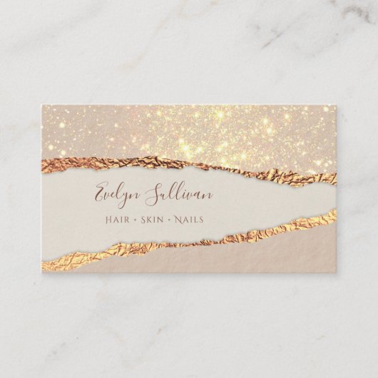 Visitekaartje van goudschimmelpapier (Voorkant)