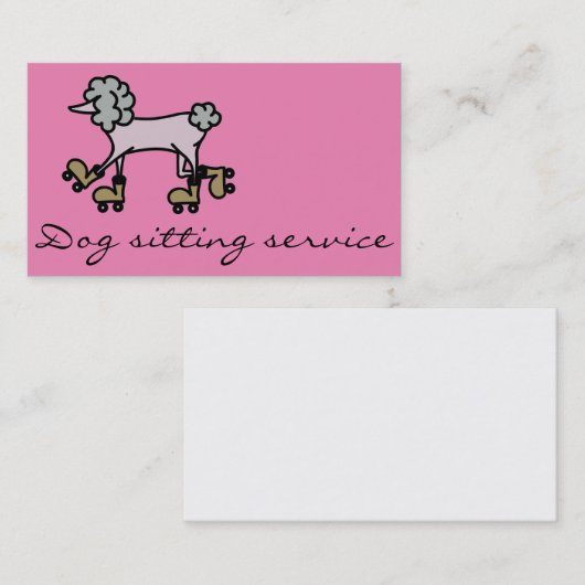 Visitekaartje van grijze pooipaat (Voorkant / Achterkant)