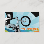 visitekaartje van grunge fiets (Achterkant)