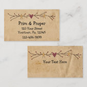 Visitekaartje van hart en sterren (Voorkant / Achterkant)