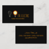 Visitekaartje van het bedrijf Electricia (Voorkant / Achterkant)