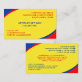 Visitekaartje van het benzinestation (Voorkant / Achterkant)