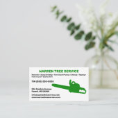 Visitekaartje van het Boom Service Company (Staand voorkant)