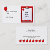 Visitekaartje van het Klembord van de Apples van d (Voorkant / Achterkant)