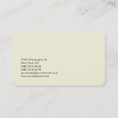 Visitekaartje van het monogram Plain Beige Trendy (Achterkant)