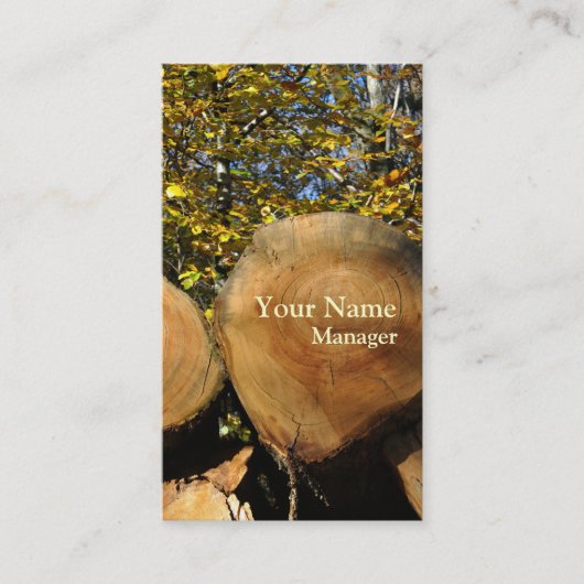 Visitekaartje van het najaar van de bosbouw (Voorkant)