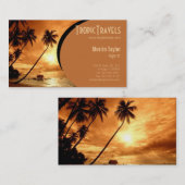 visitekaartje van het sunset Island - reisbureau (Voorkant / Achterkant)