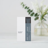 Visitekaartje van het verticale monogram (Staand voorkant)