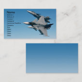 Visitekaartje van het vliegtuig (Voorkant / Achterkant)