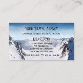 Visitekaartje van het Wintersportreisbureau (Achterkant)