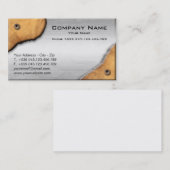 Visitekaartje van hout (Voorkant / Achterkant)