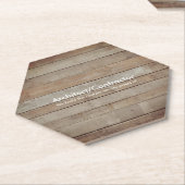 Visitekaartje van hout kartonnen onderzetters (Schuin)