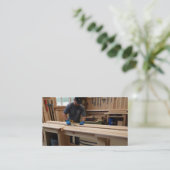 Visitekaartje van houtbewerker (Staand voorkant)