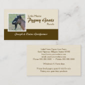 Visitekaartje van jonge geiten (Voorkant / Achterkant)