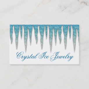 Visitekaartje van juwelen Icicle Blue Silver