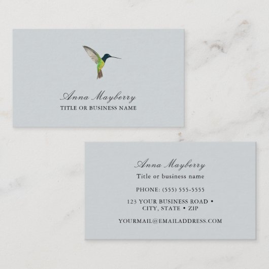 Visitekaartje van kalkoenen (Voorkant / Achterkant)