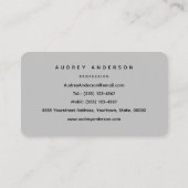 Visitekaartje van kalkoenen (Achterkant)