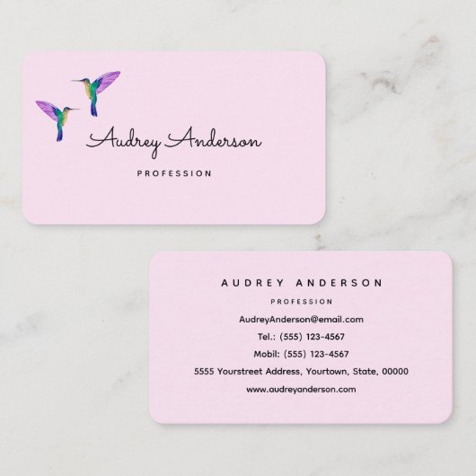 Visitekaartje van kalkoenen (Voorkant / Achterkant)