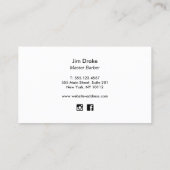 Visitekaartje van kappers (Achterkant)