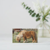 Visitekaartje van kastanjepaarden (Staand voorkant)