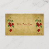 Visitekaartje van kersen (Achterkant)