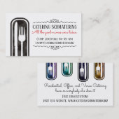 Visitekaartje van keukengerei met vorkmes (Voorkant / Achterkant)