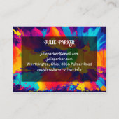 Visitekaartje van kleurrijke olieverf (Achterkant)