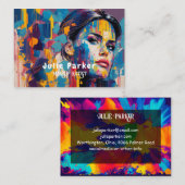 Visitekaartje van kleurrijke olieverf (Voorkant / Achterkant)