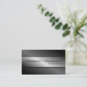 Visitekaartje van koolstofvezel en geborsteld staa (Staand voorkant)