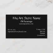 Visitekaartje van kunstenaar (Achterkant)