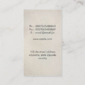 visitekaartje van lamswol (Achterkant)