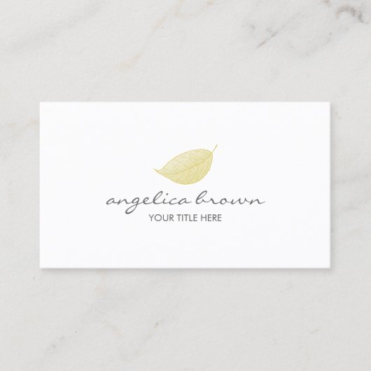 Visitekaartje van leder (Voorkant)