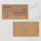 Visitekaartje van leder en Hoefijzer (Voorkant / Achterkant)