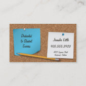 Visitekaartje van leraar aan de middelbare school  (Achterkant)