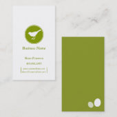 Visitekaartje van levende vogels (Voorkant / Achterkant)