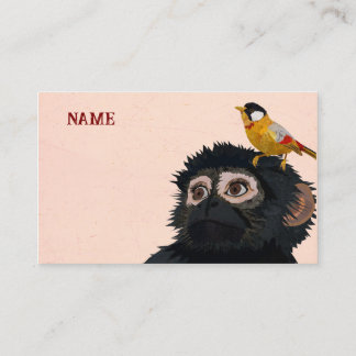 VISITEKAARTJE VAN LITTLE MONKEY EN GOLDEN BIRD